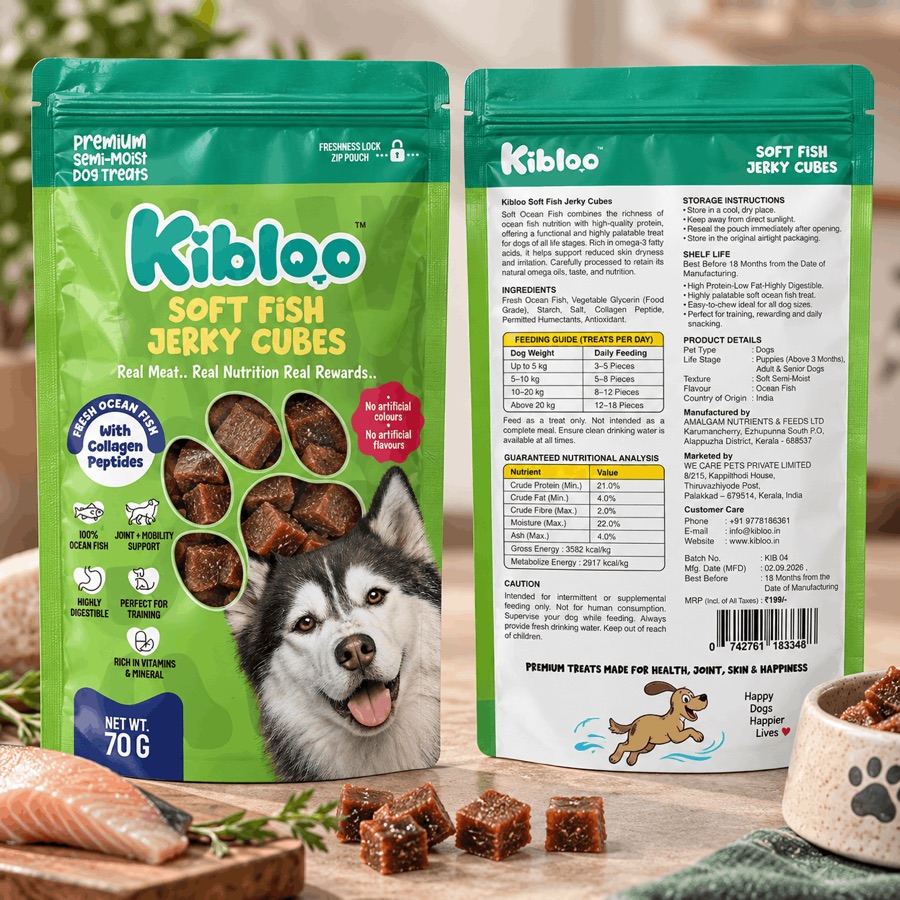 Kibloo Soft Fish Jerky Cubes